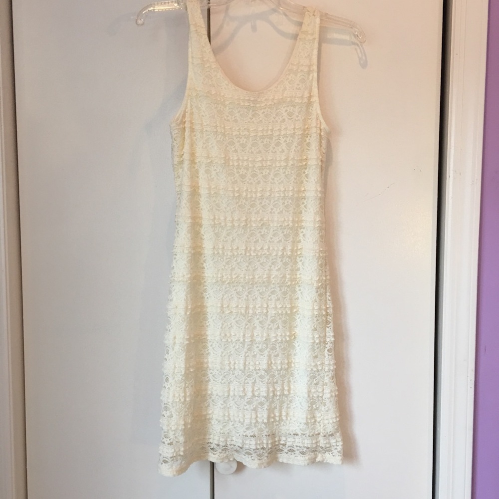 Cream Lace Mini Dress Size Small